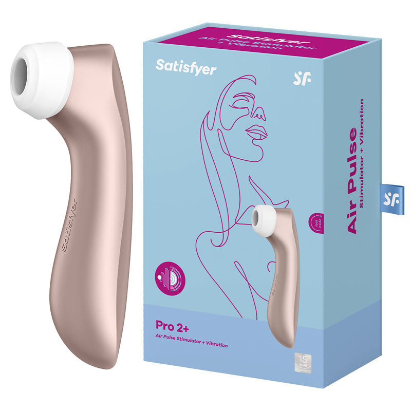 Satisfyer Pro 2+ Vibration Clitoral Stimulator Rose Gold - Club X